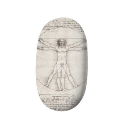 gomma ovale kaos l'uomo vitruviano di Leonardo Da Vinci