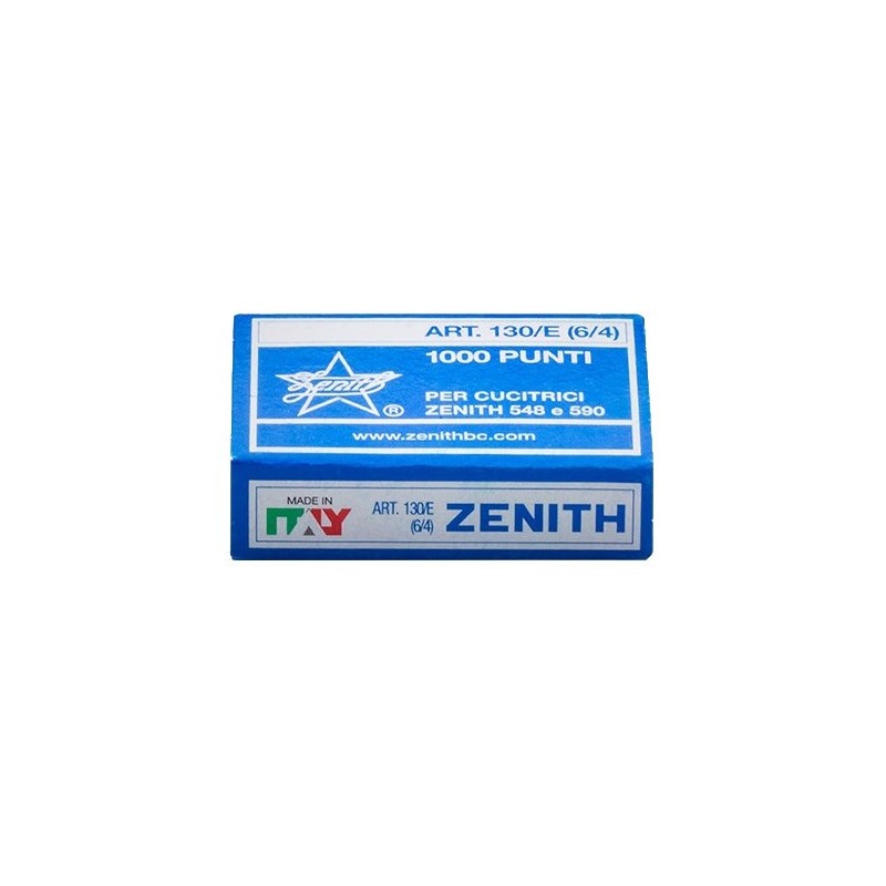 Punti metallici Zenith 130/E 6/4 per cucitrici