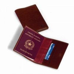passaporto in pelle con tasche interne Tempora